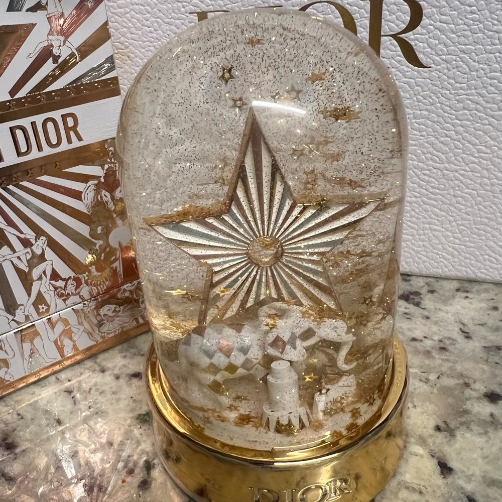 Dior Gold and Silver Holiday Snow Globe